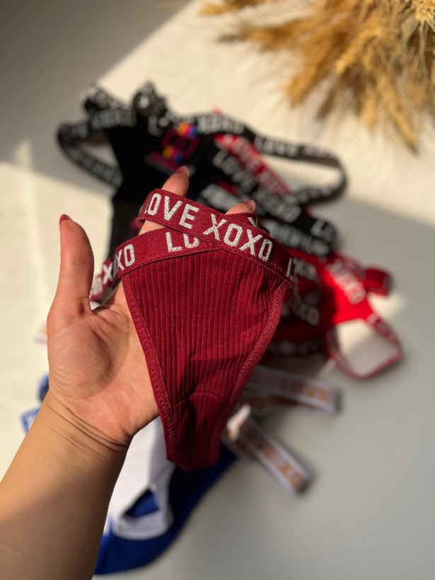 شورت بکلس ضربدری مدل Love xoxo